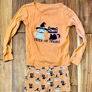 Gymboree Orange Cotton Trick or Treat Halloween Pajama Set
